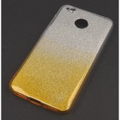 Pokrowiec etui z brokatem Bling Ombre z�ote do Xiaomi Redmi 4X