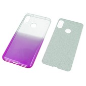 Pokrowiec etui z brokatem Bling Ombre fioletowe Xiaomi Mi A2 Lite / 2