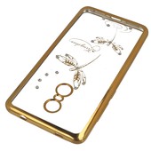 Pokrowiec etui silikonowe Diamond Ważki złote Xiaomi Redmi Note 4X / 2