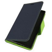 etui ksi��eczkowe etui z klapk� na magnes Fancy Case granatowo-limonkowe do SONY Xperia L2