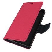 etui z kieszonk� etui z klapk� na magnes Fancy Case r�owo-granatowe do SONY Xperia L2