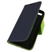 Pokrowiec etui z klapk� na magnes Fancy Case granatowo-limonkowe do ASUS Zenfone Max Plus M1