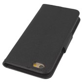 Pokrowiec etui z klapką na magnes Fancy Case czarne APPLE iPhone 6 / 5