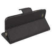 Pokrowiec etui z klapką na magnes Fancy Case czarne APPLE iPhone 6 / 9