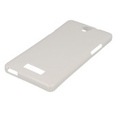 etui na ty� oryginalne silikonowe etui BACK CASE bia�e do myPhone Cube