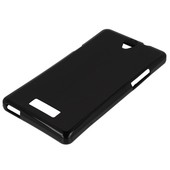 Pokrowiec oryginalne silikonowe etui BACK CASE czarne do myPhone Cube