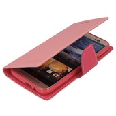 etui z klapk� etui Fancy Diary Mercury r�owo-granatowe do HTC One M9 Prime CE