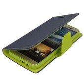 etui z klapk� etui Fancy Diary Mercury granatowo-limonkowe do HTC One M9 Prime CE