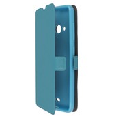 Pokrowiec etui Flexi Book niebieskie Microsoft Lumia 435 Dual SIM / 5