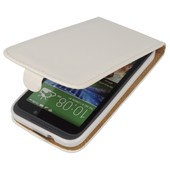 etui z klapk� z klapk� na magnes Prestige Slim Flexi bia�y do HTC Desire 320