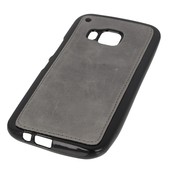Pokrowiec etui Case Leather szary do HTC One M9 Prime CE