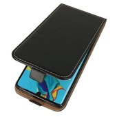 Pokrowiec z klapk� na magnes Prestige Slim Flexi czarny do HUAWEI P30 Pro
