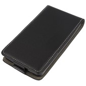 Pokrowiec z klapką na magnes Prestige Slim Flexi czarny Microsoft Lumia 430 Dual SIM / 2
