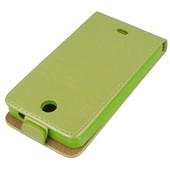 Pokrowiec z klapką na magnes Prestige Slim Flexi zielony Microsoft Lumia 430 Dual SIM / 3