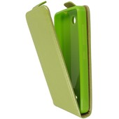 Pokrowiec z klapką na magnes Prestige Slim Flexi zielony Microsoft Lumia 430 Dual SIM / 8