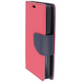 Pokrowiec etui z klapką na magnes Fancy Case różowo-granatowe Microsoft Lumia 435 Dual SIM / 8
