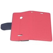 Pokrowiec etui z klapką na magnes Fancy Case różowo-granatowe Microsoft Lumia 435 Dual SIM / 10