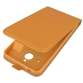 etui zamykane z klapk� na magnes Prestige Slim Flexi pomara�czowy do HUAWEI Ascend Y600