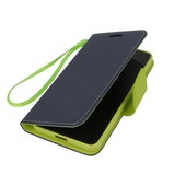 Pokrowiec etui z klapk� na magnes Fancy Case granatowo-limonkowe do Microsoft Lumia 640 Dual SIM