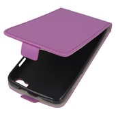 Pokrowiec z klapk� na magnes Prestige Slim Flexi fioletowy do Wiko Lenny