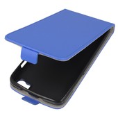 Pokrowiec z klapk� na magnes Prestige Slim Flexi niebieski do Wiko Lenny