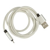 Kabel USB pleciony 1m microUSB srebrny do LG K9 Dual