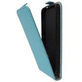 Pokrowiec z klapką na magnes Prestige Slim Flexi jasny niebieski ALCATEL One Touch Idol 3 4.7 cala / 7
