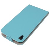 Pokrowiec z klapką na magnes Prestige Slim Flexi jasny niebieski ALCATEL One Touch Idol 3 5.5 cala / 4