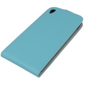Pokrowiec z klapką na magnes Prestige Slim Flexi jasny niebieski ALCATEL One Touch Idol 3 5.5 cala / 5