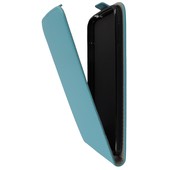 Pokrowiec z klapką na magnes Prestige Slim Flexi jasny niebieski ALCATEL One Touch Idol 3 5.5 cala / 7