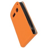 Pokrowiec z klapką na magnes Prestige Slim Flexi pomarańczowy ALCATEL One Touch Pop C2 / 10