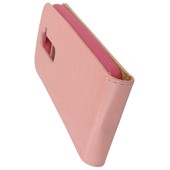 Pokrowiec z klapką na magnes Prestige Slim Flexi różowy ALCATEL One Touch Pop C2 / 6