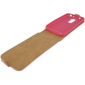 Pokrowiec z klapką na magnes Prestige Slim Flexi różowy ALCATEL One Touch Pop C2 / 7