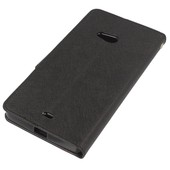 Pokrowiec etui z klapką na magnes Fancy Case czarne myPhone Hammer PLUS / 3