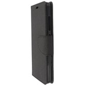 Pokrowiec etui z klapką na magnes Fancy Case czarne myPhone Hammer PLUS / 6