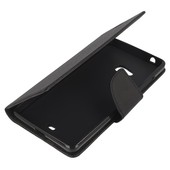 Pokrowiec etui z klapk na magnes Fancy Case czarne do APPLE iPhone 5