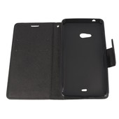 Pokrowiec etui z klapką na magnes Fancy Case czarne myPhone Hammer PLUS / 7
