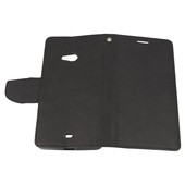 Pokrowiec etui z klapką na magnes Fancy Case czarne myPhone Hammer PLUS / 8