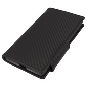 Pokrowiec etui Flexi Book Carbon czarne do NOKIA Lumia 730