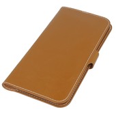 Pokrowiec etui portfel Premium brązowy 4,0-4,7 cala HTC One / 3