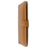 Pokrowiec etui portfel Premium brązowy 4,0-4,7 cala HTC One / 5