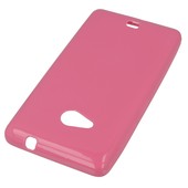 Pokrowiec silikonowe etui BACK CASE jasnoróżowe Microsoft Lumia 535 / 2