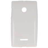 Pokrowiec silikonowe etui BACK CASE białe Microsoft Lumia 435 Dual SIM / 2
