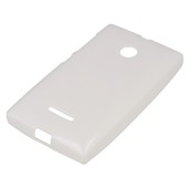 Pokrowiec silikonowe etui BACK CASE białe Microsoft Lumia 435 Dual SIM / 5