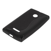 Pokrowiec etui silikonowe S-CASE czarne do Microsoft Lumia 435 Dual SIM