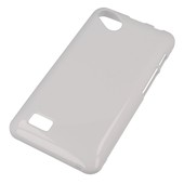 etui prze�roczyste silikonowe etui BACK CASE bia�e do myPhone C-Smart Glam