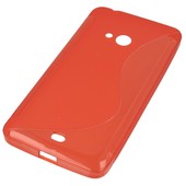 Pokrowiec etui silikonowe S-CASE czerwone do Microsoft Lumia 540 Dual SIM