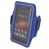 Pokrowiec opaska sportowa na rk Premium niebieska do SAMSUNG SM-G900F Galaxy S5