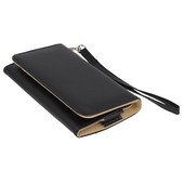 Pokrowiec etui portfel czarne SAMSUNG GT-C3350 Solid / 2
