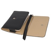 Pokrowiec etui portfel czarne SAMSUNG GT-C3350 Solid / 3